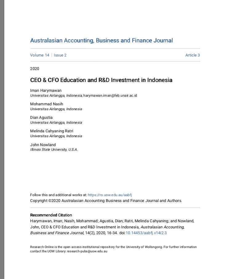 12 CEO & CFO Education and R&D Investment in Indonesia